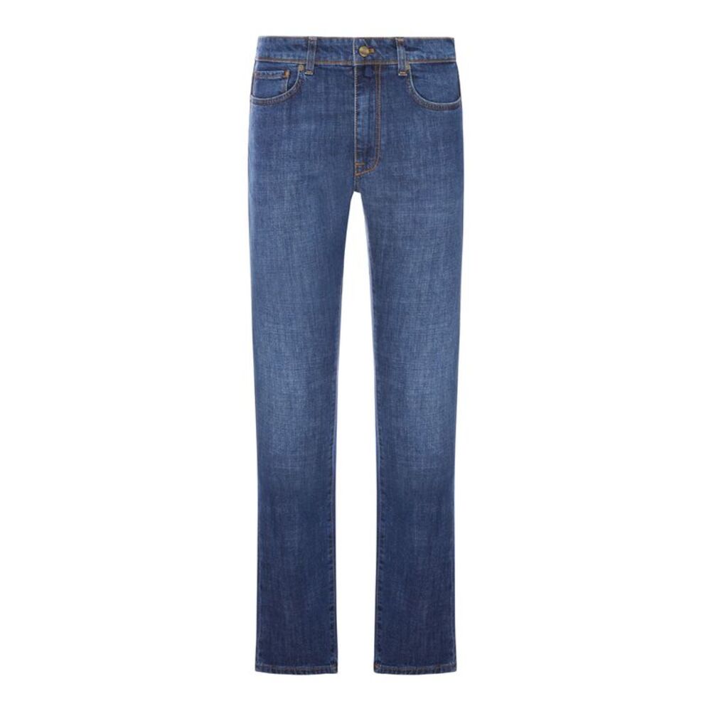 Incotex Men Regular Jeans In Medium Wash Denim
